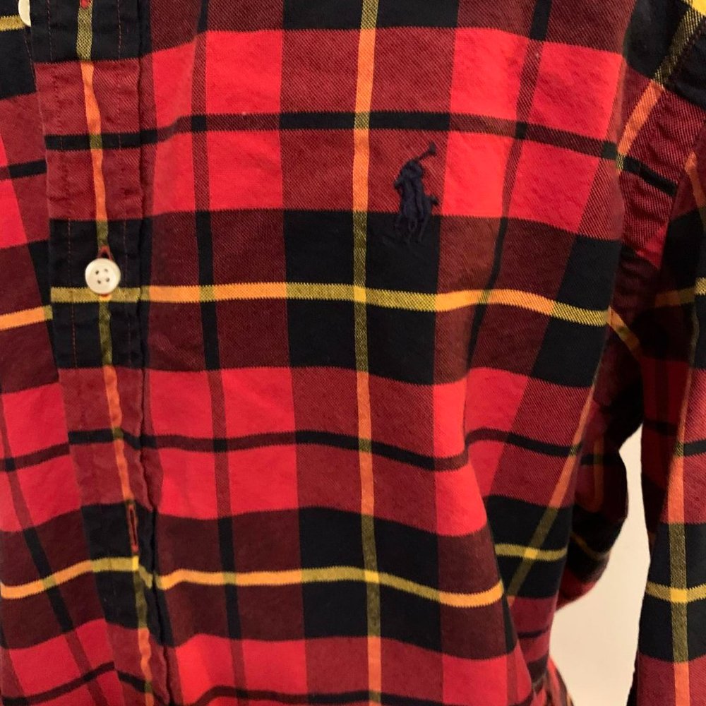 Polo Ralph Lauren Red Plaid Flannel Shirt - Picture 4 of 5